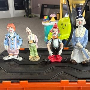 Colorful Clown Figurine Set